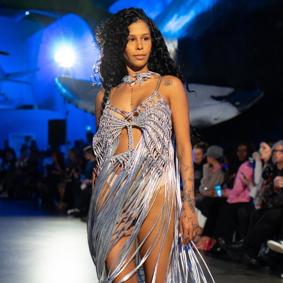 Handmade Macramé Rope Dress GoodVibeGoda Original Design - Picture 5 of 11